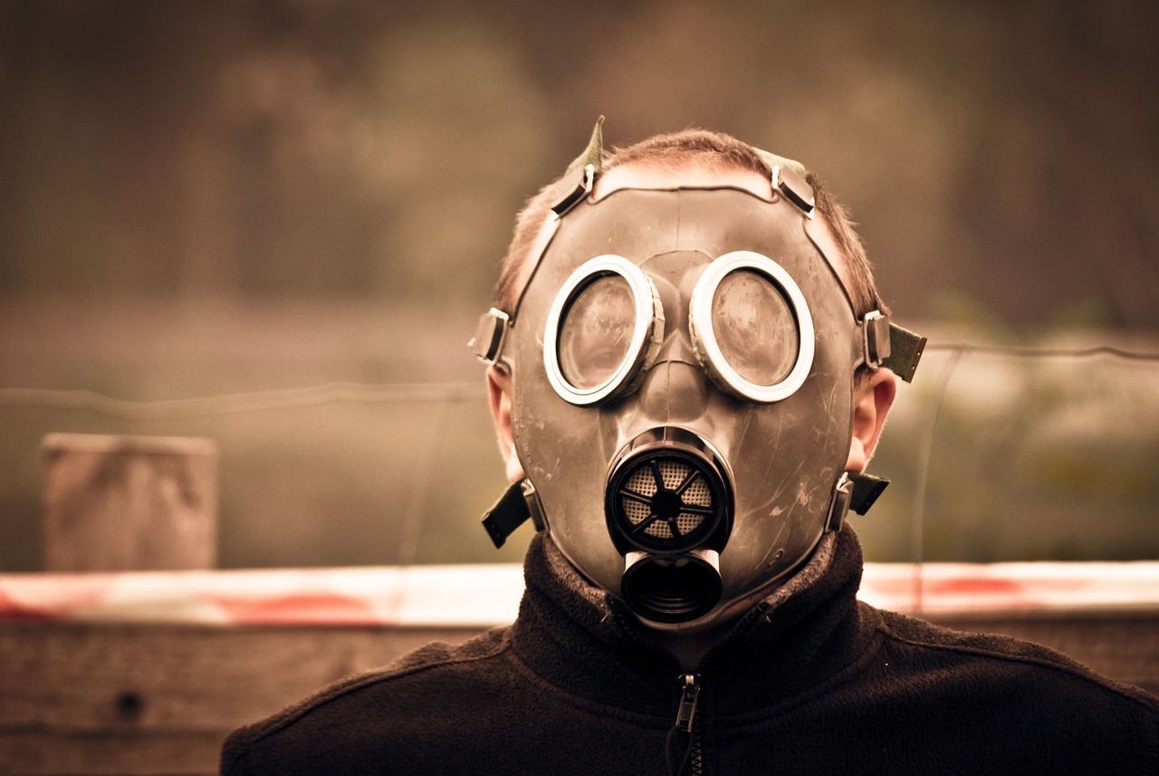 gas mask, poison, protection