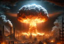 ai generated, atomic bomb, mushroom cloud, nuclear explosion, explosion, destruction, apocalyptic, aggression, weapons of mass destruction, atomic age, nuclear war, nuclear fission, fantasy