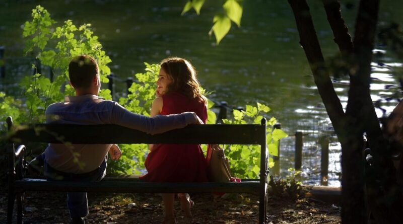 couple, bench, happy, lake, love, together, relaxation, recreation, nature, park, lakeshore, silhouette, plants, tree, leaves, snapshot, water, summer, season, free time, happiness, colors, beautiful, landscape, ground