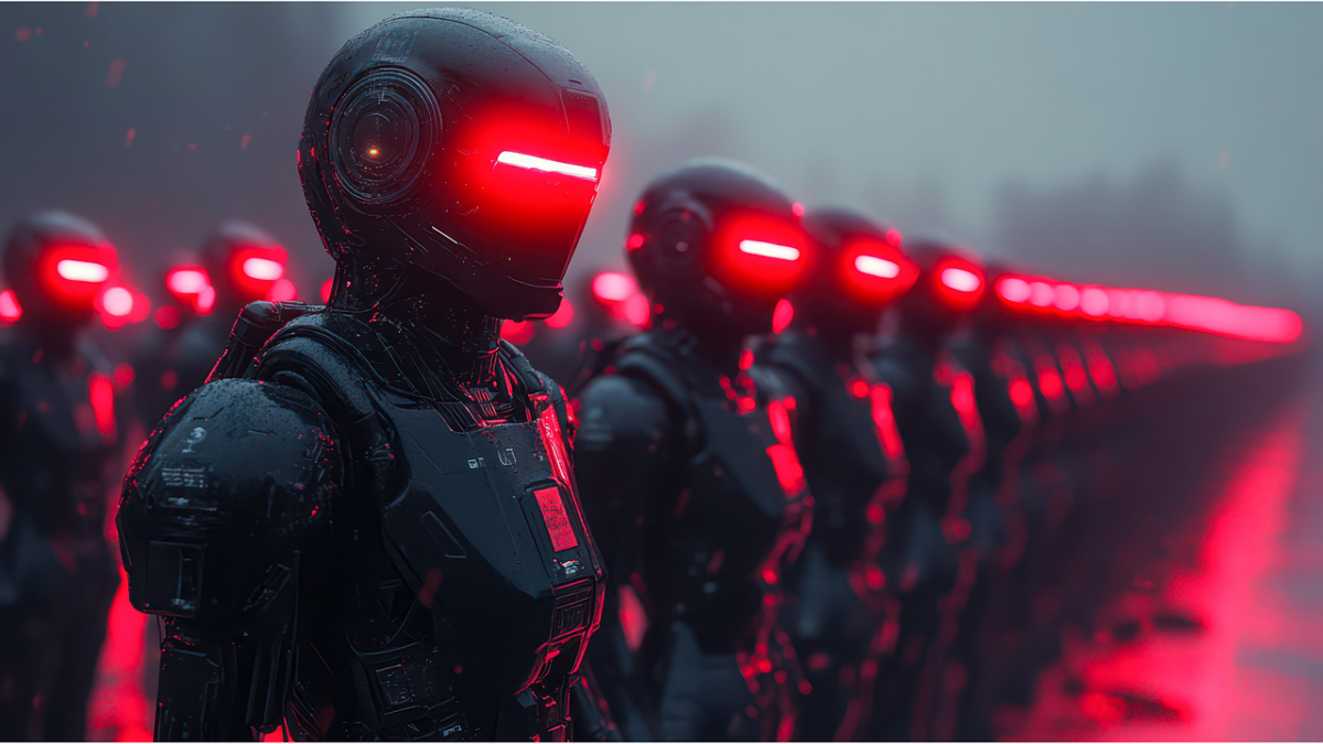 ai generated, robots, futuristic, technology, spaceship, cyberpunk, future, architecture, building, city